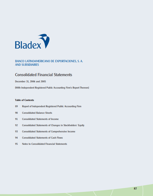 Financial Statements 2006