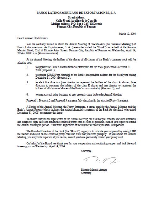 Proxy Statement 2004