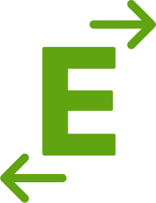 E logo
